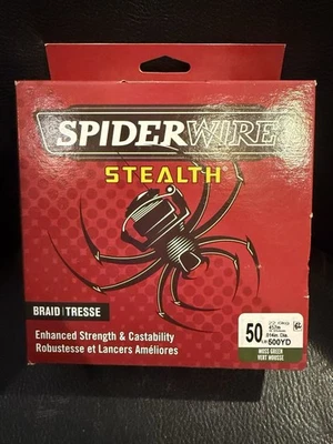 Spiderwire Stealth trenza musgo verde 50 lb 500yds línea de pesca trenzada Foto 1 de 2