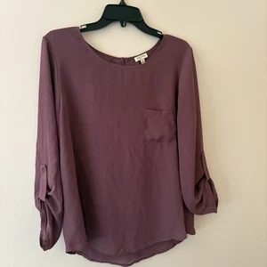 Blusa para mujer Lily blanca en malva, talla XL - Imagen 1 de 4