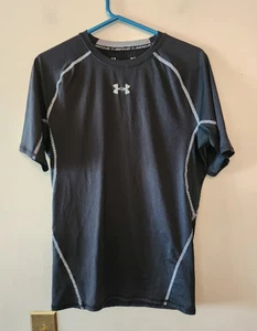 Under Armour Tight Compression Shirt Herren Large Schwarz Kurzarm Logo - Bild 1 von 3