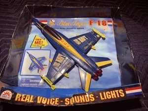 Rare • Works! • F-18 Blue Angels Fighter Jet • 1997 • USA NAVY military toy - Picture 1 of 7
