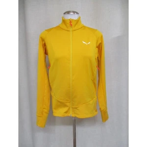 SALEWA Yellow Stretch Sporty High Collar Long Sleeve Full Zip Jacket US M - Picture 1 of 6
