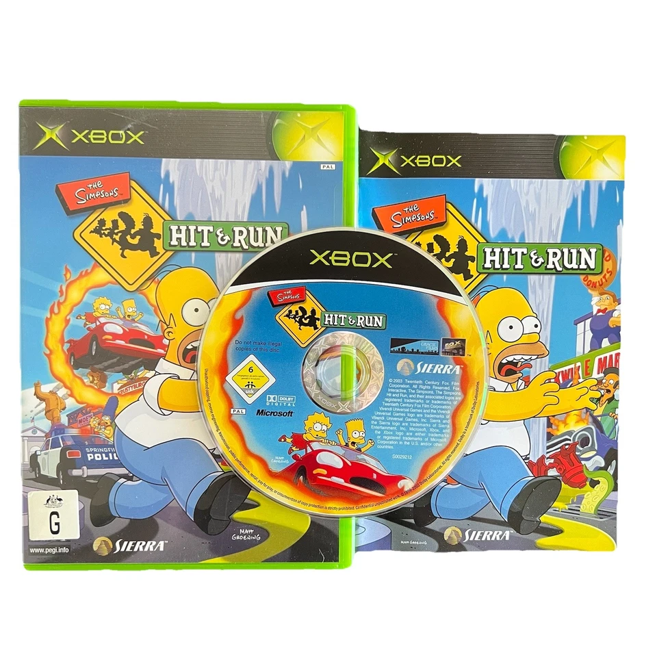 The Simpsons: Hit & Run Black Label (Xbox Original) Complete Manual + FREE POST - Image 1 of 4