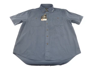 NEW Men's Dri Duck Short Sleeve Brick Work Shirt-Large, Steel Blue (4286) - Picture 1 of 11