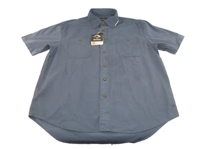 NEW Men's Dri Duck Short Sleeve Brick Work Shirt-Large, Steel Blue (4286) - Image 1 of 4