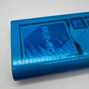 Mattel Skip-Bo MOD Card Game Blue Acrylic Travel Case Sealed - Picture 1 of 4