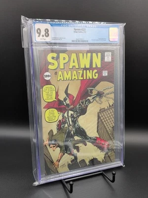 Spawn #221 CGC 9.8 Todd McFarlane Amazing Fantasy #15 Cover Homage  - Image 1 of 4
