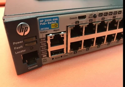 HP 2920-48G J9729A 48-Port PoE+ Gigabit Ethernet Switch No Power supply - Image 1 of 3