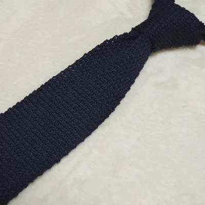 Burberry Black Label Knit Tie Navy Used Elegant Necktie - Image 1 of 4