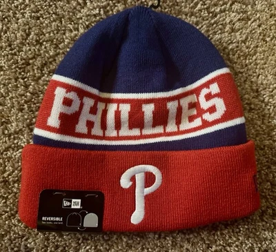 Philadelphia Phillies Baseball MLB New Era Reversible Beanie Knit Hat NWT - Image 1 of 4