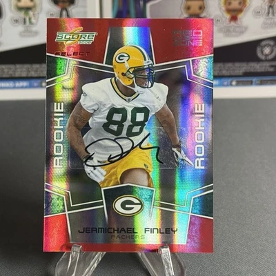 2008 Donruss Select Red Zone Jermichael Finley Auto /30 #393 Packers RC SP RARE - Image 1 of 3