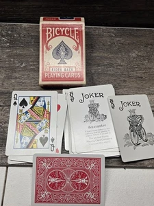 Bicycle Rider Back Playing Cards Poker #808 - Vintage Red Open Box Neu  - Bild 1 von 1