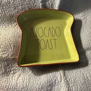 Plato tostado aguacate colección artesanal RAE DUNN de magenta - Imagen 1 de 4