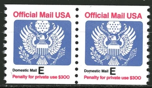 SC# O140 - 1988 - "E" (25¢) Dienstbriefmarkenspulenpaar - postfrisch - Bild 1 von 1