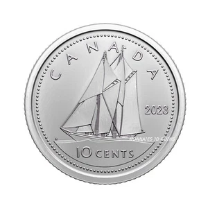 2023 Canada 10 Cent 1952-2022 Quenn Elizabeth II Coin BU MS-63 - Picture 1 of 2