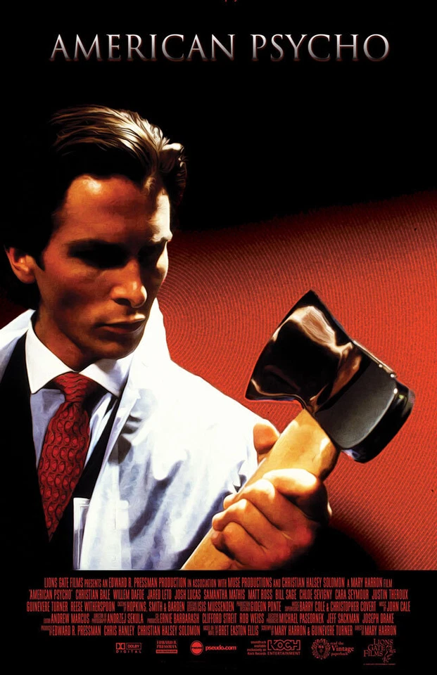 PÓSTER DE PELÍCULA AMERICAN PSYCHO RÉPLICA 2000 Foto 1 de 1