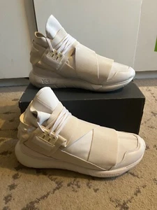 ADIDAS YOHJI YAMAMOTO Y-3 Y3 Qasa high white trainers, UK 11 rare - Picture 1 of 6
