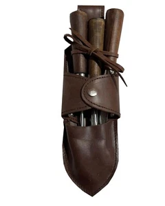 Hand Forged Medieval Cutlery Set in pieces Of 3 with leather pouch - Picture 1 of 4