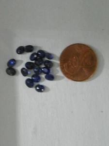 Zaffiro 7,22 carati 17 sfaccettato circa 4x5 mm ovali blu scuro - Foto 1 di 1