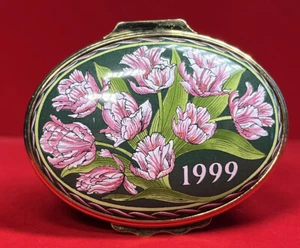 Halcyon Days English Enamels "A Year to Remember" 1999 Trinket Box - Picture 1 of 9