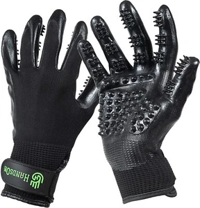 Guantes prácticos guantes de aseo de mascotas, negros - Imagen 1 de 6
