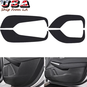 For 2020-22 Nissan Sentra Carbon Fiber Inner Door Anti Kick Panel Pad Cover Trim - Picture 1 of 8