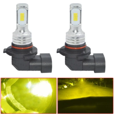 2x Yellow 9006 HB4 4300K Car LED Fog Light Conversion Bulb 80W 1000LM Error Free - Image 1 of 4