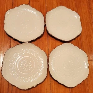 Juego de 4 platos de ensalada Pfaltzgraff Marsella color crema en relieve 8 1/2 pulgadas - Imagen 1 de 12