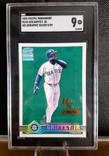 2000 Pacific Paramount Ken Griffey Jr. Holo-Silver #'d 09/99 SGC 9 Mint POP 1