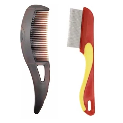 2PC Dandruff Comb Self-cleaning, Scalp Care Massage Energy Combs Plastic/steel - Image 1 of 4
