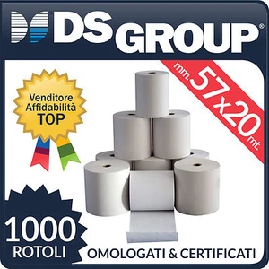 1000 Thermal Rolls MM 57x20 MT X Pos High Quality' Paper - Picture 1 of 1