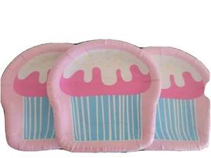 Yummy Cupcake Party Kids Birthday Party 8 x 8 Paper Dessert Plates 24 pc. - Picture 1 of 3