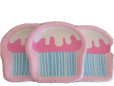 Yummy Cupcake Party  Kids Birthday Party 8 x 8 Paper Dessert Plates 24 pc.  - Image 1 of 3