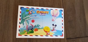 2019 D23 DISNEY EXPO GETAWAY BLAST PROMO CARD MICKEY MOUSE INCREDIBLES STITCH - Picture 1 of 1