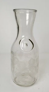 Vintage 1989 Paul Masson Vineyards Glass Etched Wine Carafe Grapes And Angels - Picture 1 of 5