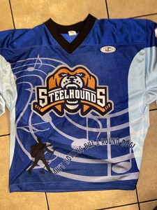 Game Worn Defunct Youngstown Steelhounds Elvis Tribute NHL Minor HOCKEY JERSEY