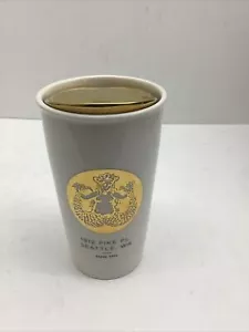 Starbucks Gold Mermaid 1912 Pike PL. Keramik Reise 12 Oz Becher 2015 - Bild 1 von 6