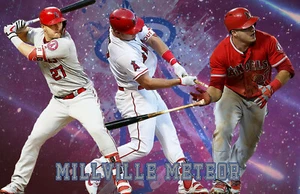LA Angels Lithograph print of Mike Trout 2020 17 x 11 - Picture 1 of 1