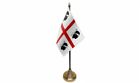 Pack Of 12 Sardinia 6 X 4 Desk Table Flags And Gold Plastic Cone Bases