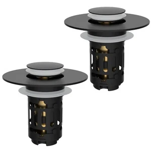 2 Pack Bathroom Sink Drain Strainer Universal Pop Up Stopper 1.1''~2.36'' Basin - Picture 1 of 37