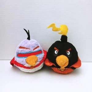 Angry Birds Space Laser Chuck Firebomb Stuffed Plush 5" Working Sound Lot Of 2 - Picture 1 of 8