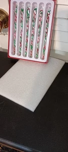 KURT ADLER-VIDRIO-ROJO BLANCO Y VERDE CARÁMBANO ADORNOS-CAJA JUEGO DE 6-NUEVO-2025 - Imagen 1 de 2