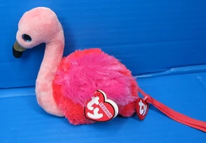 TY Fashion Gilda the Pink Flamingo Wristlet Coin Purse with Strap Beanie Boo - Picture 1 of 9