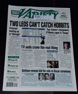 Daily Variety 2002 Dec 30 Lord Of The Rings Two Towers Sting Cedric Entertainer - Picture 1 of 6