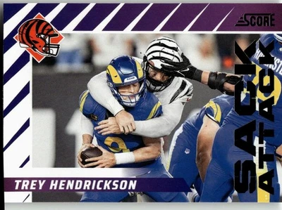 2024 Score #11 Trey Hendrickson Sack Attack Purple - Image 1 of 2
