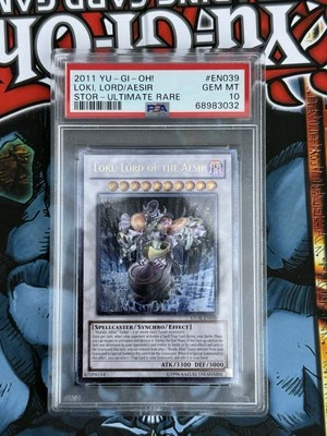 PSA 10 Loki, Lord of the Aesir STOR-EN039 Unlimited Edition Ultimate Rare Rarity - Image 1 of 2
