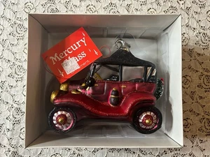 Große Abteilung 56 Merkur Glas Oldtimer Auto Auto Weihnachtsschmuck - Bild 1 von 15