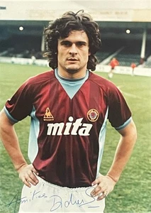 Foto autógrafa firmada por Didier Six Aston Villa club oficial 7" x 5" Francia certificado de autenticidad - Imagen 1 de 2