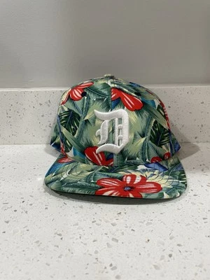 American Needle Detroit Tigers Floral Print Snapback Cap Hat One Size - Image 1 of 4