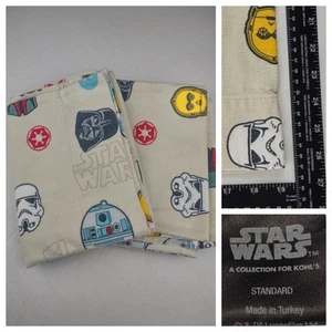 Star Wars 2er Set Kissenbezüge Standard Flanell Darth Vader R2D2 C3PO Boba Fett - Bild 1 von 9