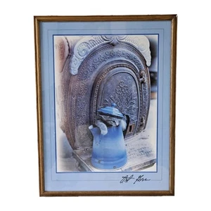 Coffee Break by Photographer Art Gore Framed Print, Vintage, Signed 19"x25" - Picture 1 of 5